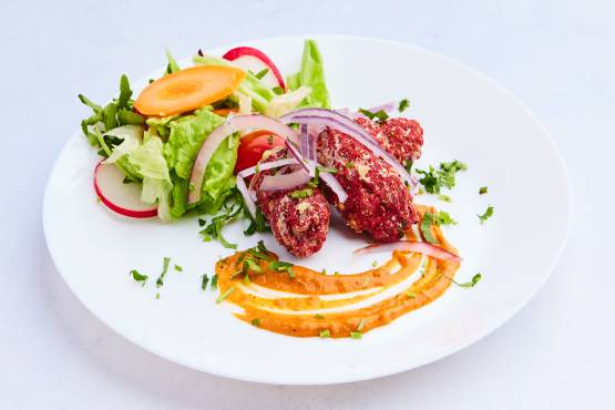 Kylling Kebab middag med drikke